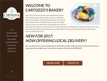 Tablet Screenshot of cartozzosbakery.com